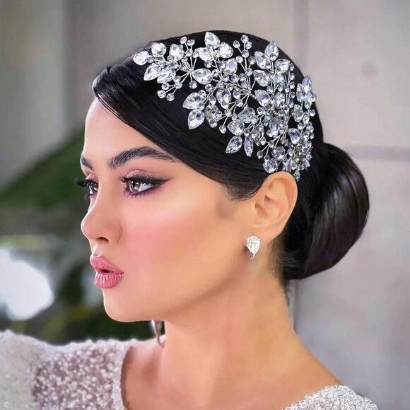 Accessories - Wedding Hair Pieces Rhinestone Bridal Headband Handmade Silver for Brides